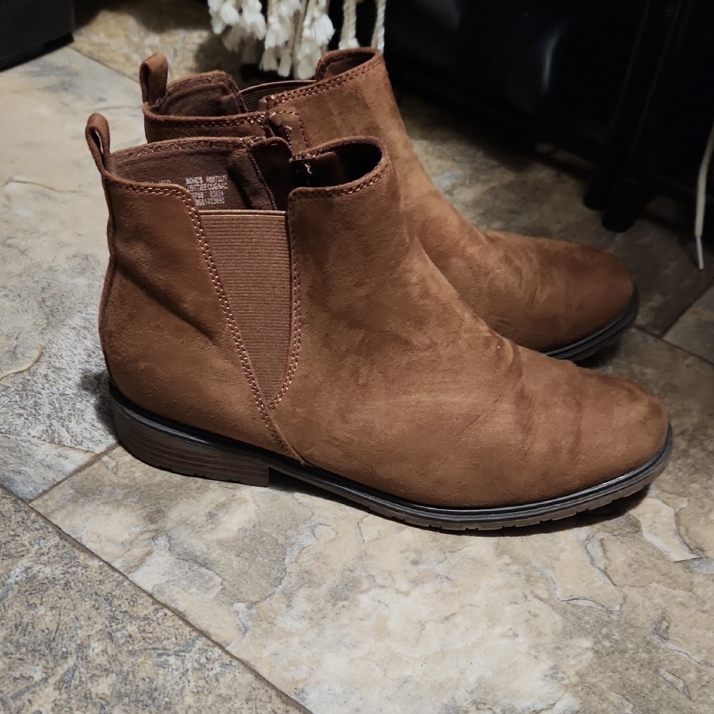 Womens Brown Suede Ankle Boots